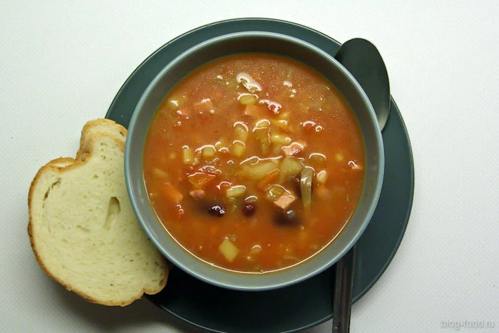 German sausage soup