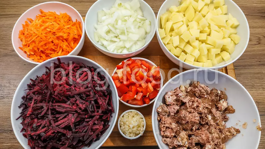 Борщ с тушенкой
