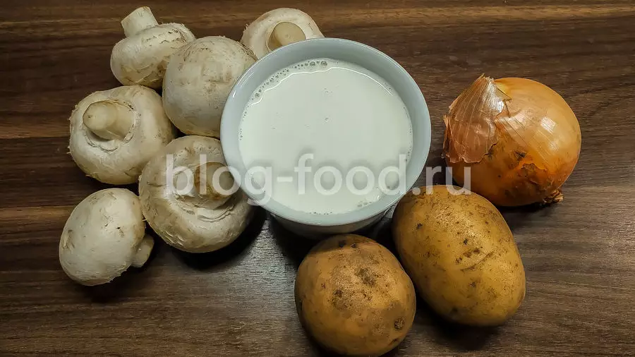 Крем-суп из шампиньонов с картошкой