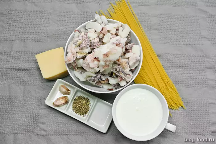 Спагетти с морепродуктами