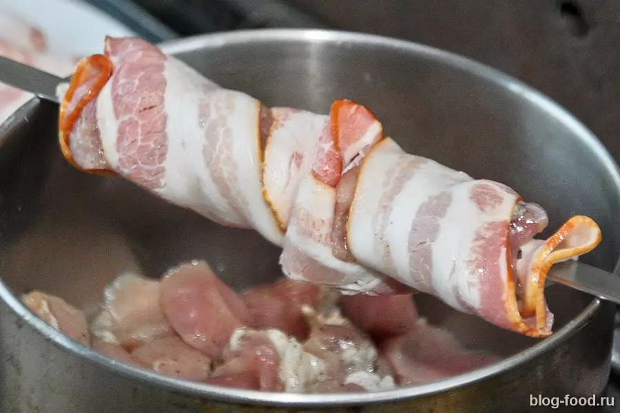 Шашлык в беконе