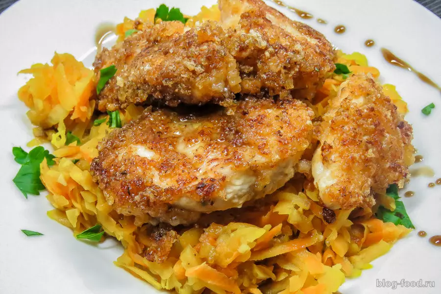 Куриные нагетсы с овощами