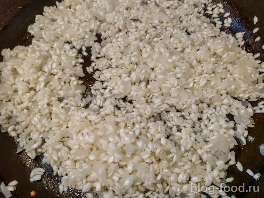 Лимонное ризотто с креветками