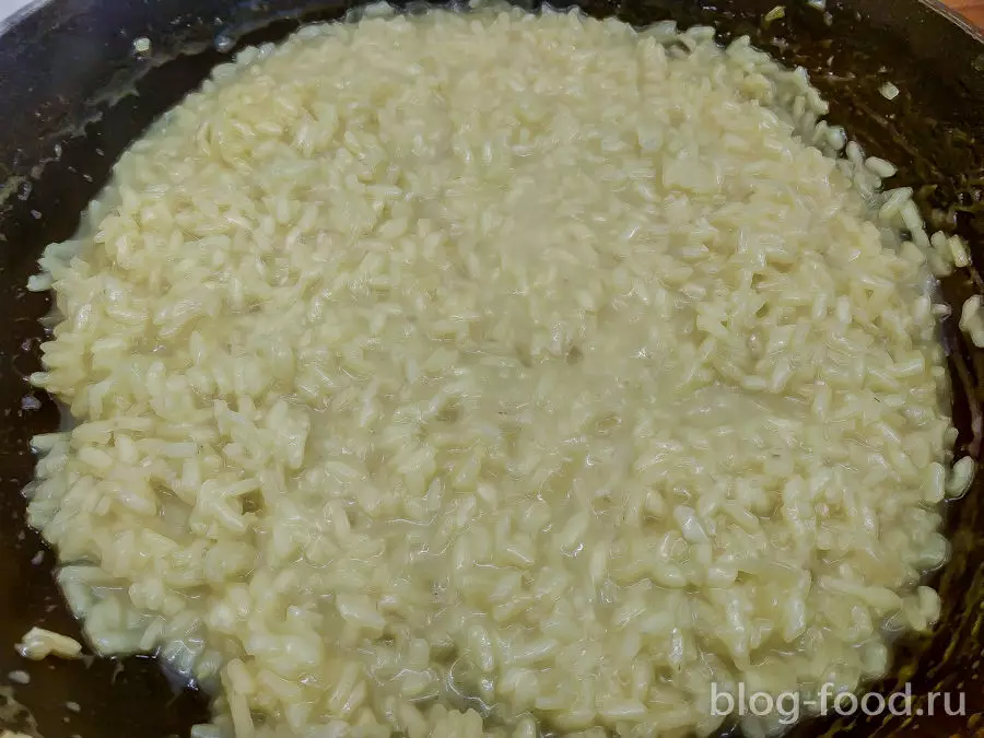 Лимонное ризотто с креветками