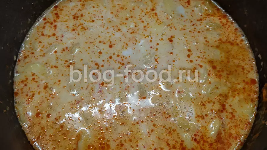 Паста с креветками в кокосовом соусе