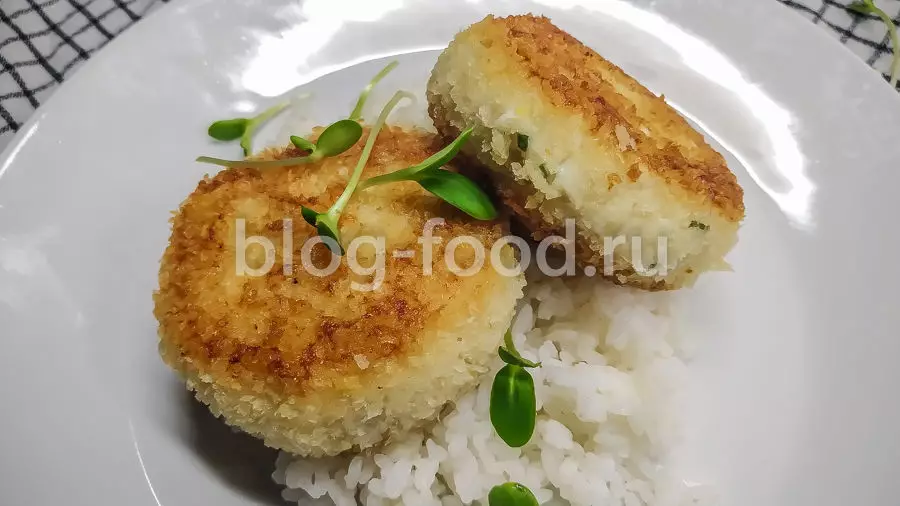 Рыбные котлеты со сливочным сыром