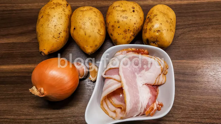 Жареная картошка с беконом