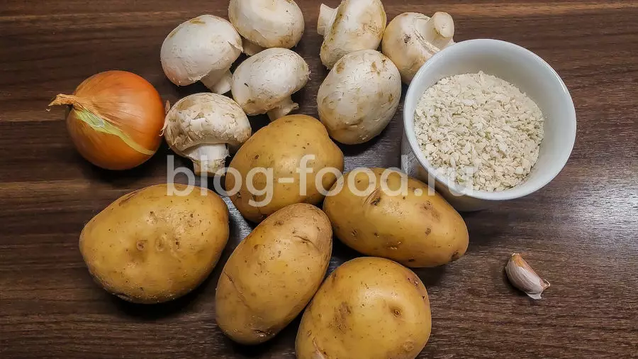 Картофельные котлеты с грибами