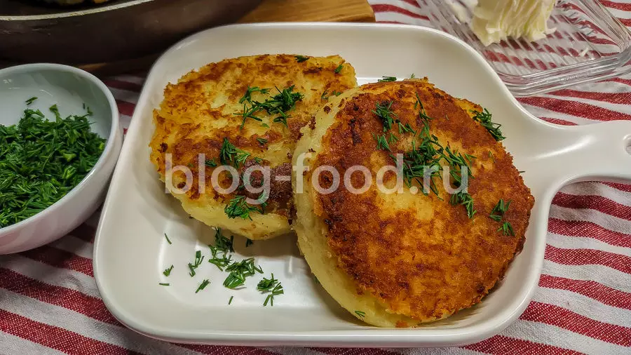 Картофельные котлеты с грибами