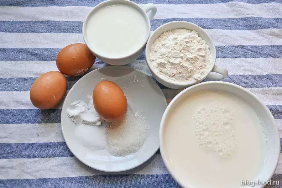 Блины на кефире и молоке