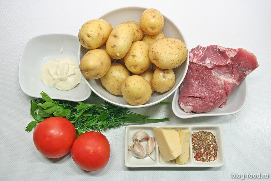 Запеченная картошка со свининой