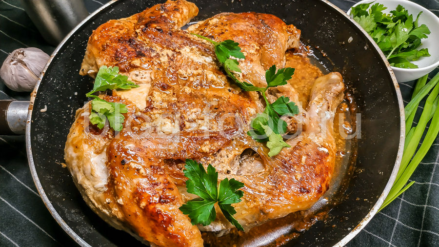 Рецепт цыпленка-корнишона в горчично-медовом соусе