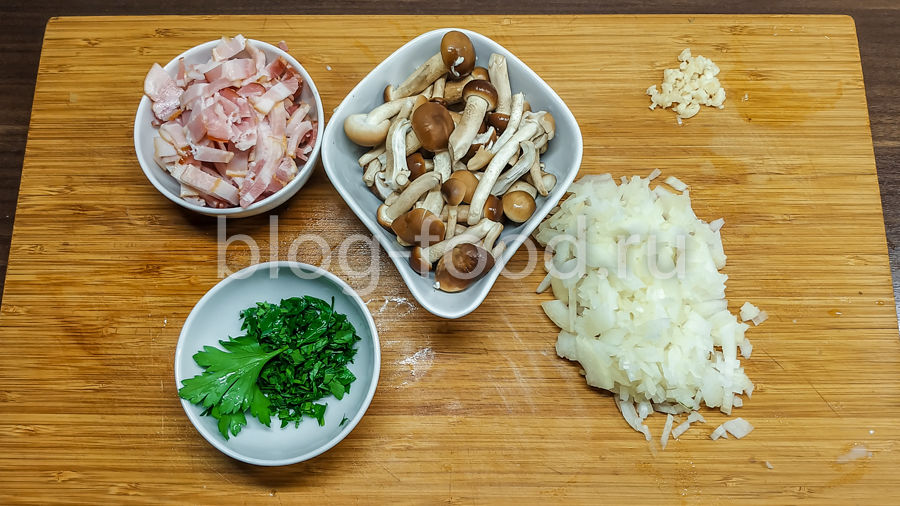 Паста с грибами в сливочном соусе