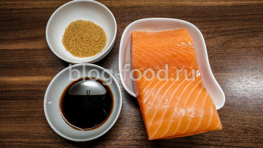 запеченный лосось в медово-соевом соусе + рис по-японски - еда и мир