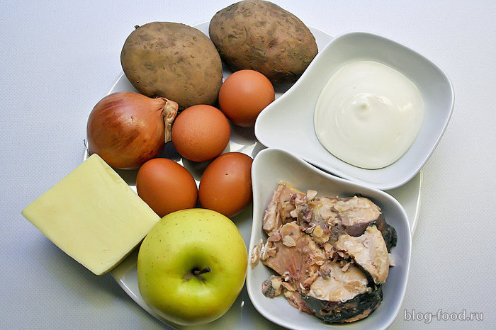 Салат «Мимоза» с сыром и яблоками рецепт – Итальянская кухня: Салаты. «Еда»