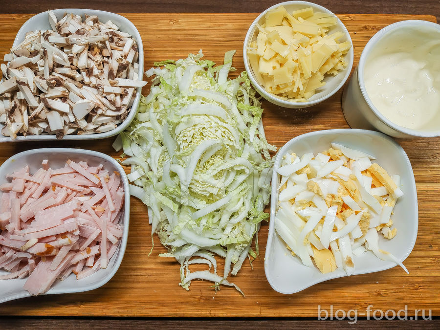 Салат с ветчиной, рецепты приготовления с фото на malino-v.ru