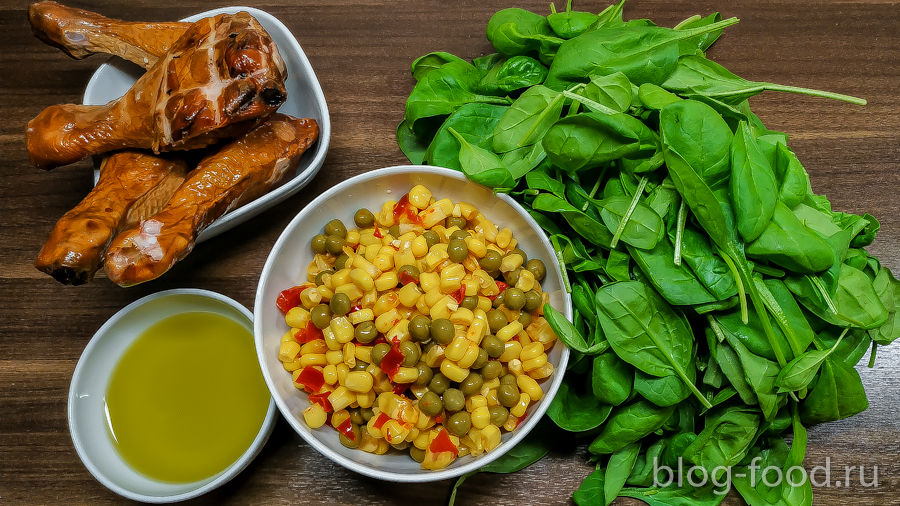 Салат из копченой курицы – кулинарный рецепт